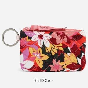 Vera Bradley Recycled Cotton Zip ID Case Rosa Floral NWT DISCONTINUED